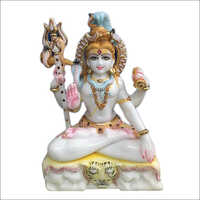 White Marble Shiva Statue - Feature: Washable