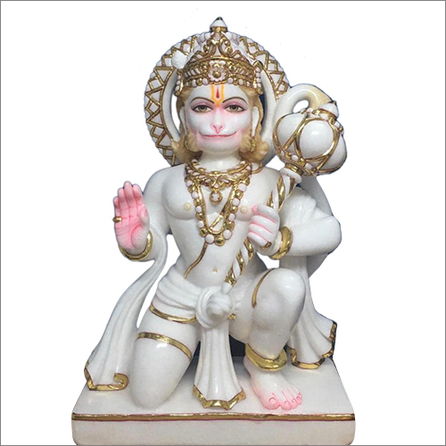 White Marble Hanuman Statue - Regional Style: Indian