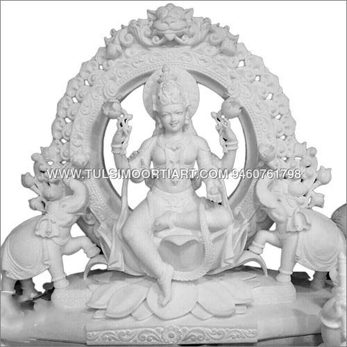 White Marble Laxmi Statue