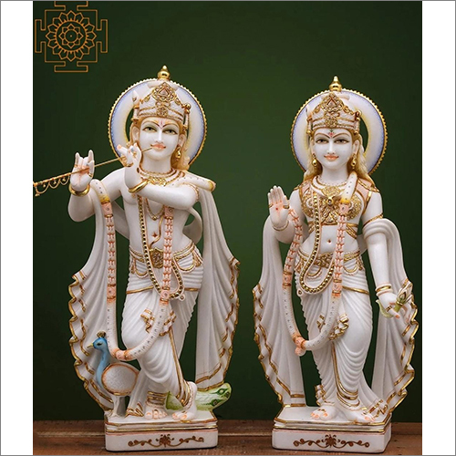 Marble Radha Krishna Statue - Regional Style: Indian
