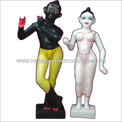 Marble Iskon Radha Krishna Statue