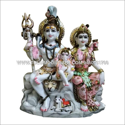 Marble Shiv Parivar Statue