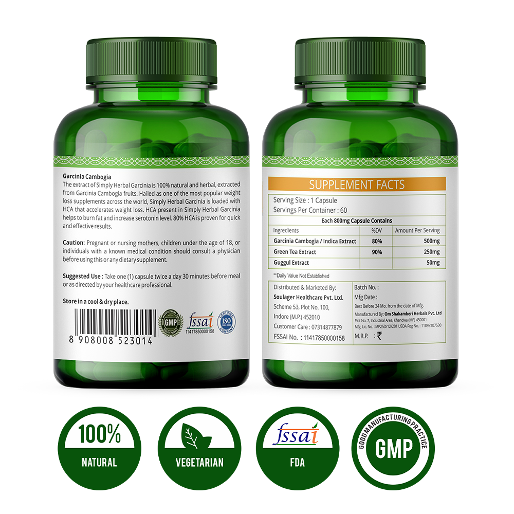 Simply Herbal Garcinia Cambogia Extract Weight Management Supplement