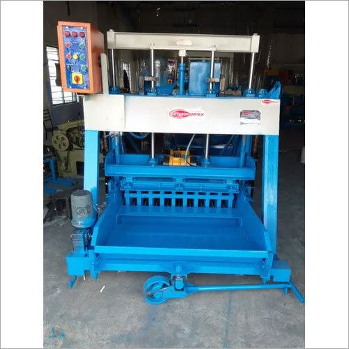 Blue Semi Automatic Cement Brick Making Machine