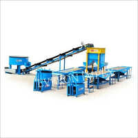 Blue Paver Block Designer Tiles Vibro Forming Table