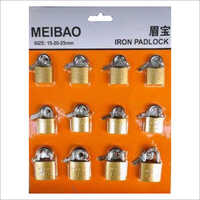 Iron Padlock - Steel, Galvanized Finish, Multicolor | Protection For Metal/wood Cabinets, 2 Keys, Security Level 100%, 2-year Warranty