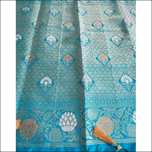 Heavy Blue Color Banarasi Saree