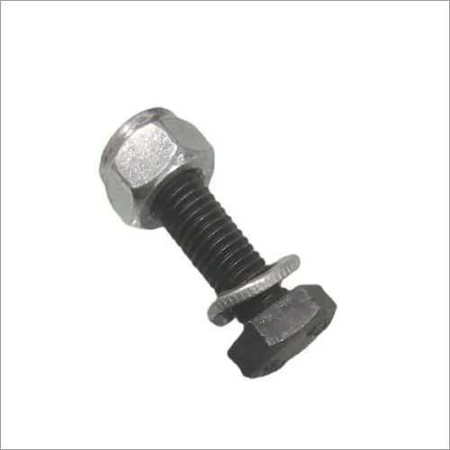 Silver Nut Bolt With Washer M10