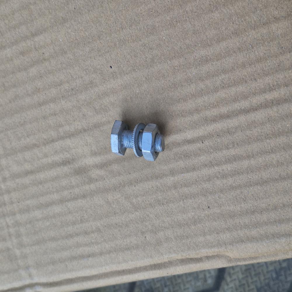 Nut Bolt With Washer - Metal, M10, Silver | High Strength Fastener for Agriculture and Industrial Use, Fully Threaded with Round Washer