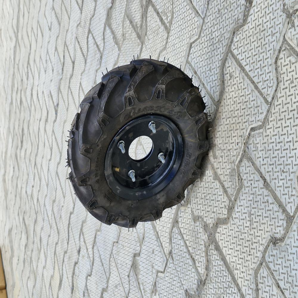 Power Weeder Tyre Tube With Rim - Color: Black