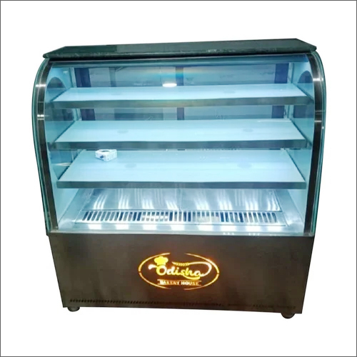 Cake Display Counter With J Or C Bend Type Glass