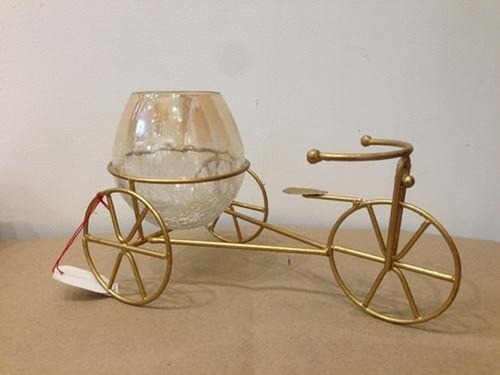 Yellow Color Cycle Shape Decorative Candle Stand