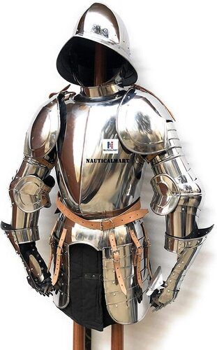 Nautical-Mart Medieval Plate Half Suit of Armor with Spanish Morion Helmet