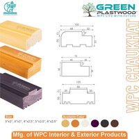 100mm x 63mm हरा प्लास्टवुड WPC मोल्डेड चौखट