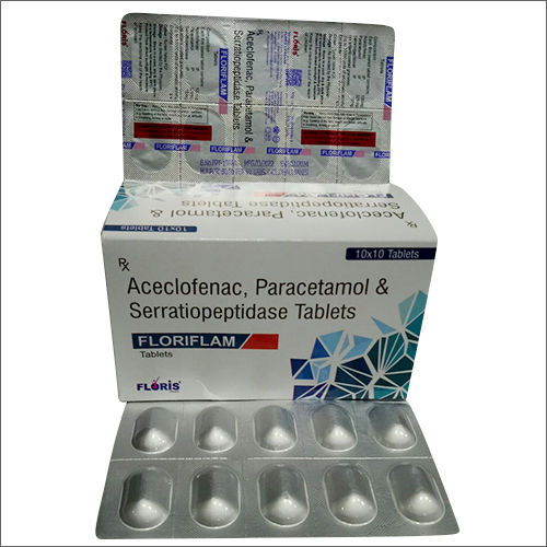 General Medicines Aceclofenac Paracetamol And Serratiopeptidase Tablets