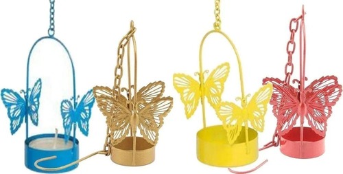 Golden Butterfly Tea Light Holder Set of 2 Tea light for Home Decor Best Choice for Diwali Candles Diwali Lights Lighting Gifts