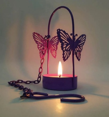 Blue Butterfly Tea Light Holder Set of 2 Tea light for Home Decor Best Choice for Diwali Candles Diwali Lights Lighting Gifts