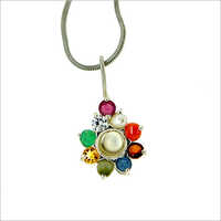 Light 

Weight Multi Colored Navratna Pendant