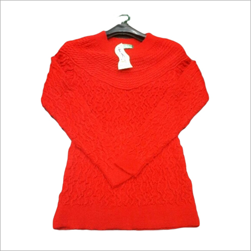 Ladies Red Cardigan