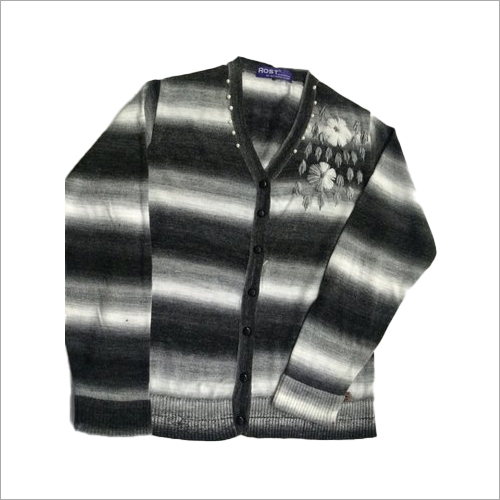 Woolen Cardigan - Color: Black And White