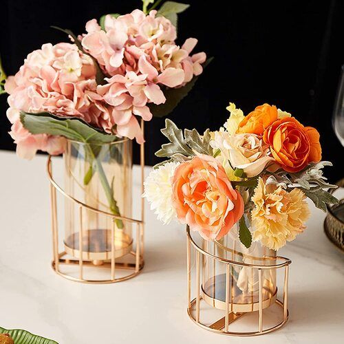 Candle Holder Artificial Flower Vase Candlestick