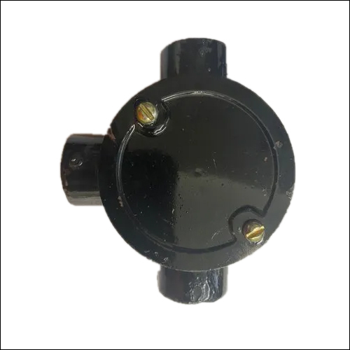 Ms Black Circular Box - Mild Steel, All Sizes Available, Weatherproof & Flameproof, IP44 Rated | Round Shape, Painted Finish
