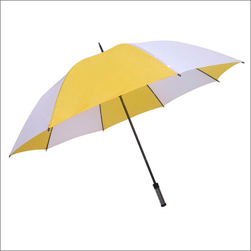 30 Inch Nylon Taffeta White Yellow  Golf Umbrella