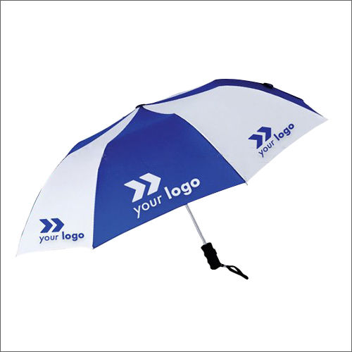 Personalized Royal Blue And White Umbrella