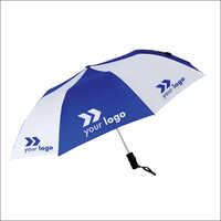 Personalized Royal Blue And White Umbrella - Nylon Material Foldable Metal Handle | All-Season Use Multiple Sizes Available Unique Patterns