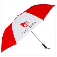 Red And White Promotional Golf Umbrella - Metal Handle, Foldable Design, Various Sizes Available | Red And White Color Scheme For All Seasons