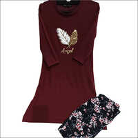 Maroon Hosiery Nightwear