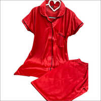 Ladies Red Satin Nightwear