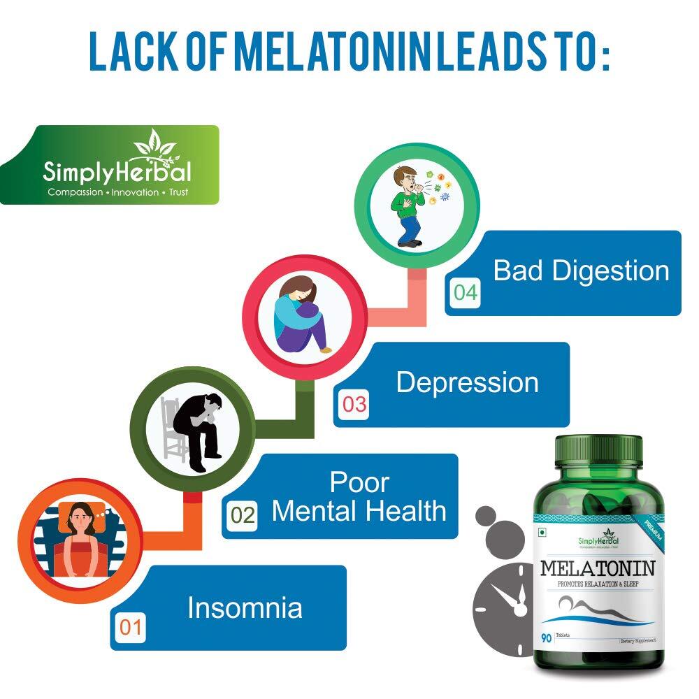 Simply Herbal Natural Melatonin 10 mg Sleeping Tablets