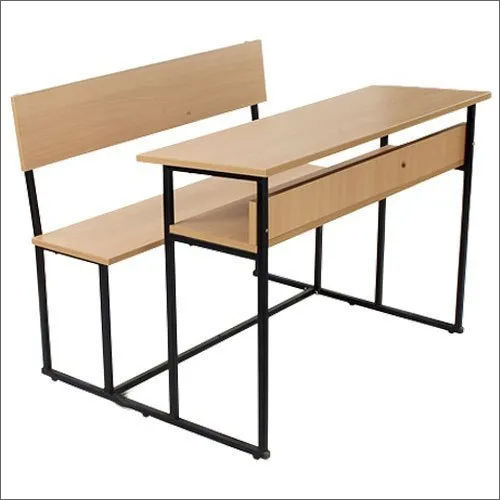 Wooden School Benches With Desk