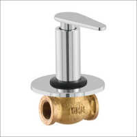 Concealed Cock Valve - 15mm Size | Glossy Silver Brass Finish, Durable Construction