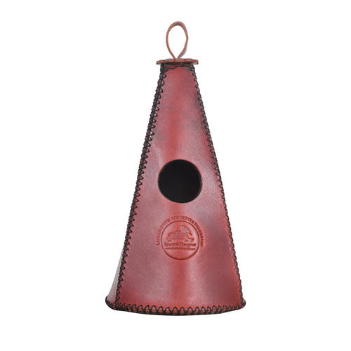 Sparrow Daughter Leather Cone Shape Bird House Hanging Cage For Garden and Balcony Bird House
