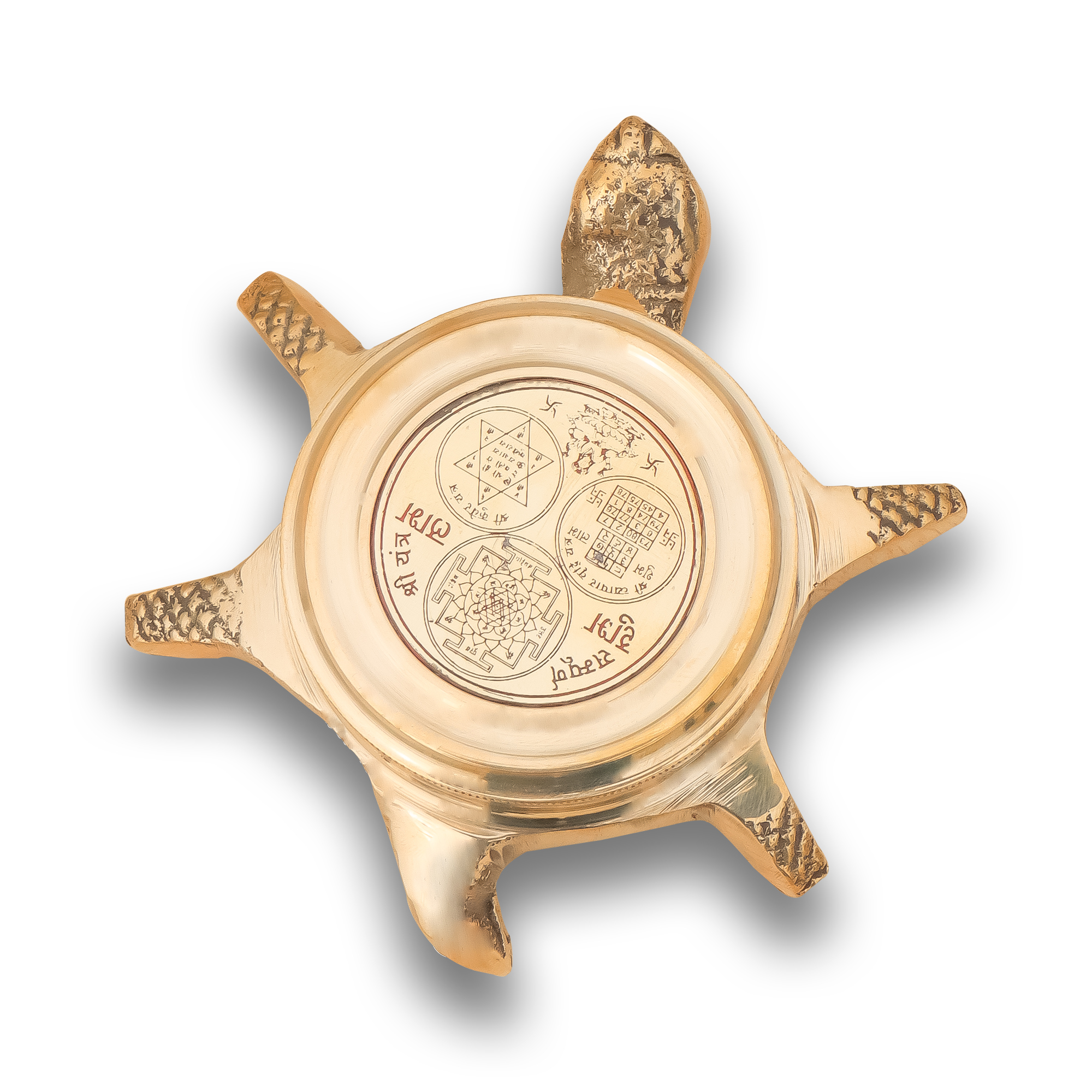 Tortoise Brass Compass With Shri Yantra Showpiece Home and Office Decor Purpose Spiritual Good luck Gift House Warming Brass Tortoise for Good Luck