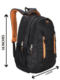 Black Polyester Trendy Waterproof Travel Backpack