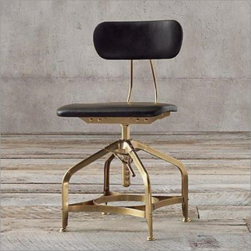 Leather Dining Chair - Black Leather Upholstered Seat , Durable Brass Frame and Eco-Friendly Design