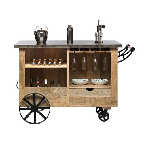 Brown Stylish Drinks Trolley