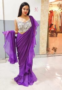 Desginer Flayered Saree