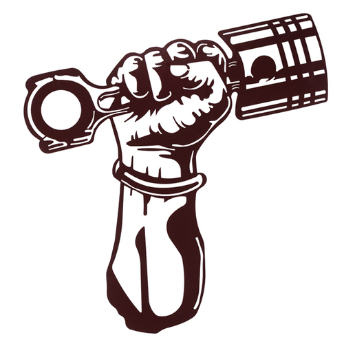 Piston Metal Wall Art - Steel with Dark Gray Painted Finish | Modern Arts Style Inspired by Indian Regional Design, Decorative Elegance for Home or Office