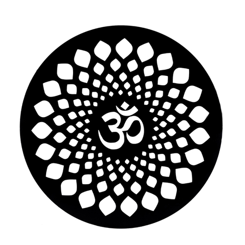 Black Om Metal Wall Art