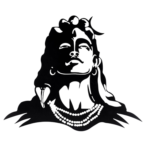 Black Lord Shiva Metal Wall Art