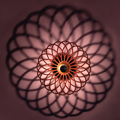 Geometric Circle Design Shadow Lamp Light Source: Energy Saving