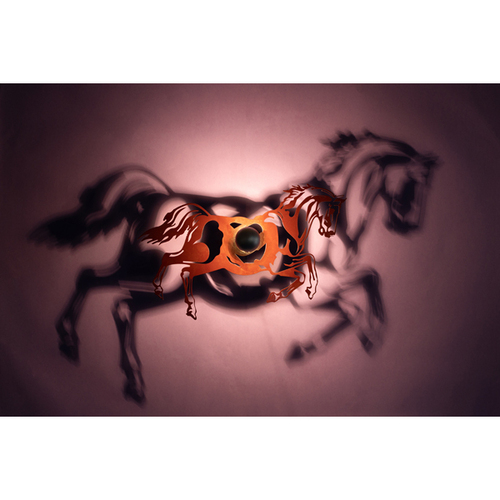 Charging Horse Creative Shadow Lamp Light Source: Energy Saving