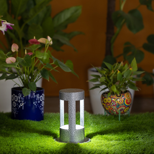 Gray Led 200Mm Grey Body Acrylic Bollard