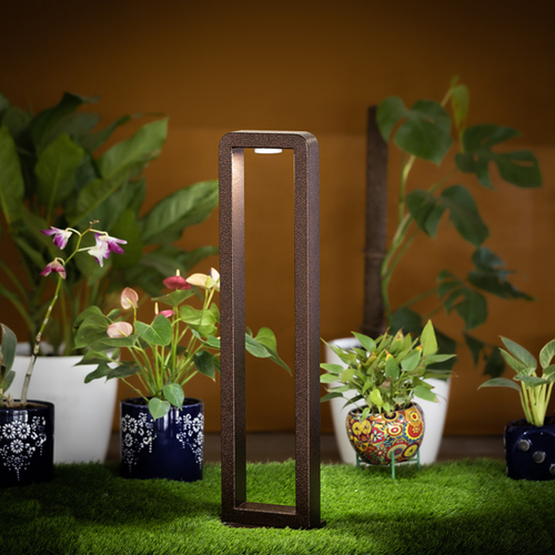 Gray Bollard Outdoor Garden Park Driveway Light