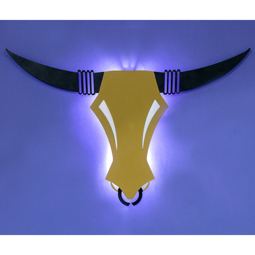 Bull Backlit Metal Wall Art