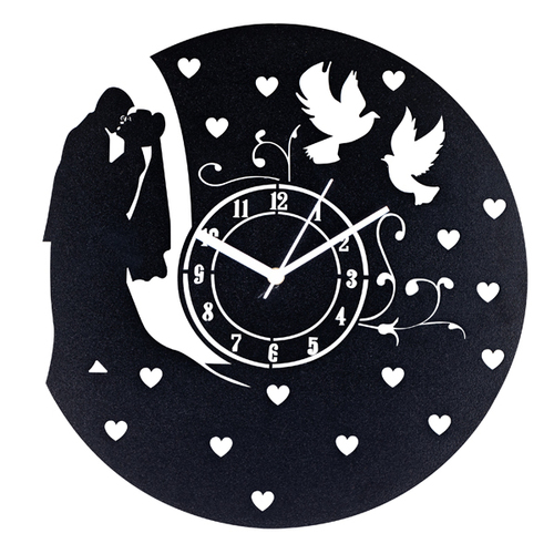 Black Couple Wall Clock